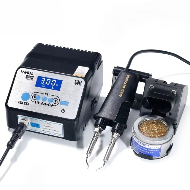 Smd Tweezer Set - 938Dポータブルピンセットはんだ付けステーション110V 220V cチップはんだ除去キットセットSMD溶接機器