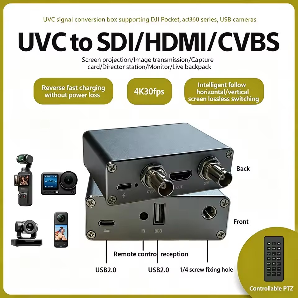 4K UVC to SDI HDMI CVBSコンバーターア - Insta360 Camera X4 のレビューと価格