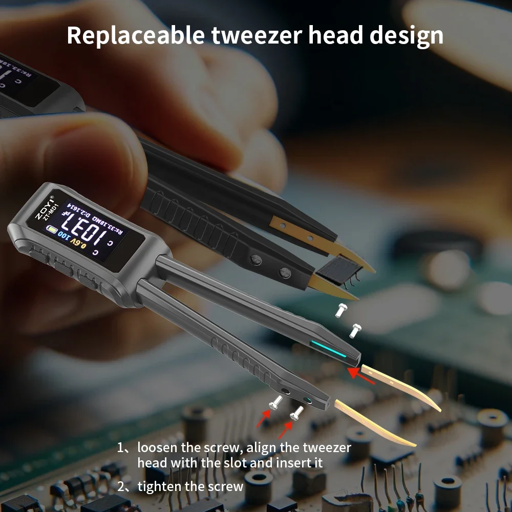 ZOYI ZT-MD1 高精度ポータブルスマートピンセット型 - Smd Tweezer Set のレビューと価格